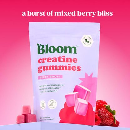 Bloom Nutrition Creatine Gummies - Energy, Cognitive Health & Post-Workout Muscle Recovery Promotes & Muscle Improves Strength Cognitive Health