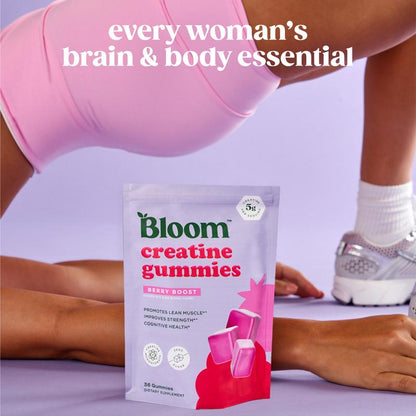 Bloom Nutrition Creatine Gummies - Energy, Cognitive Health & Post-Workout Muscle Recovery Promotes & Muscle Improves Strength Cognitive Health